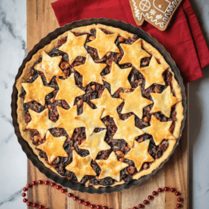 The Ultimate Holiday Recipe Bundle includes a festive pie with stars on top.
